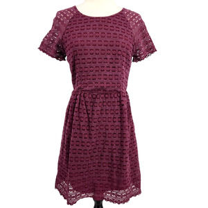 Free People Burgundy Lace Mini
